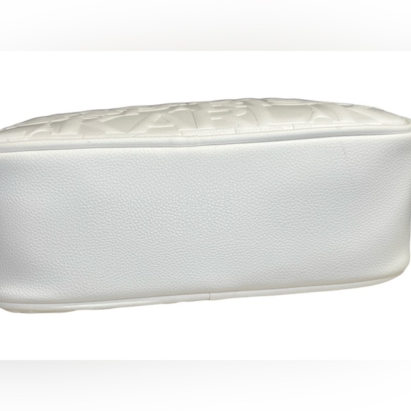 Karl Lagerfeld Paris NWT White Faux Leather Quilted Design Logo Crossbody (P045) - Picture 13 of 16